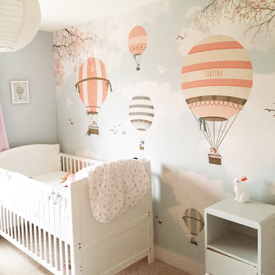 Air Balloon Baby Room - HD Wallpaper 
