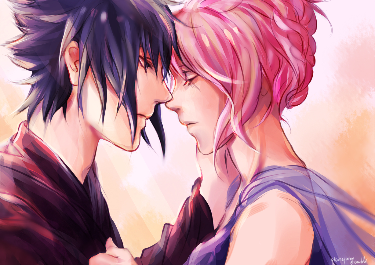 Sasuke Uchiha And Sakura Haruno - Sasuke Y Sakura Hd - HD Wallpaper 