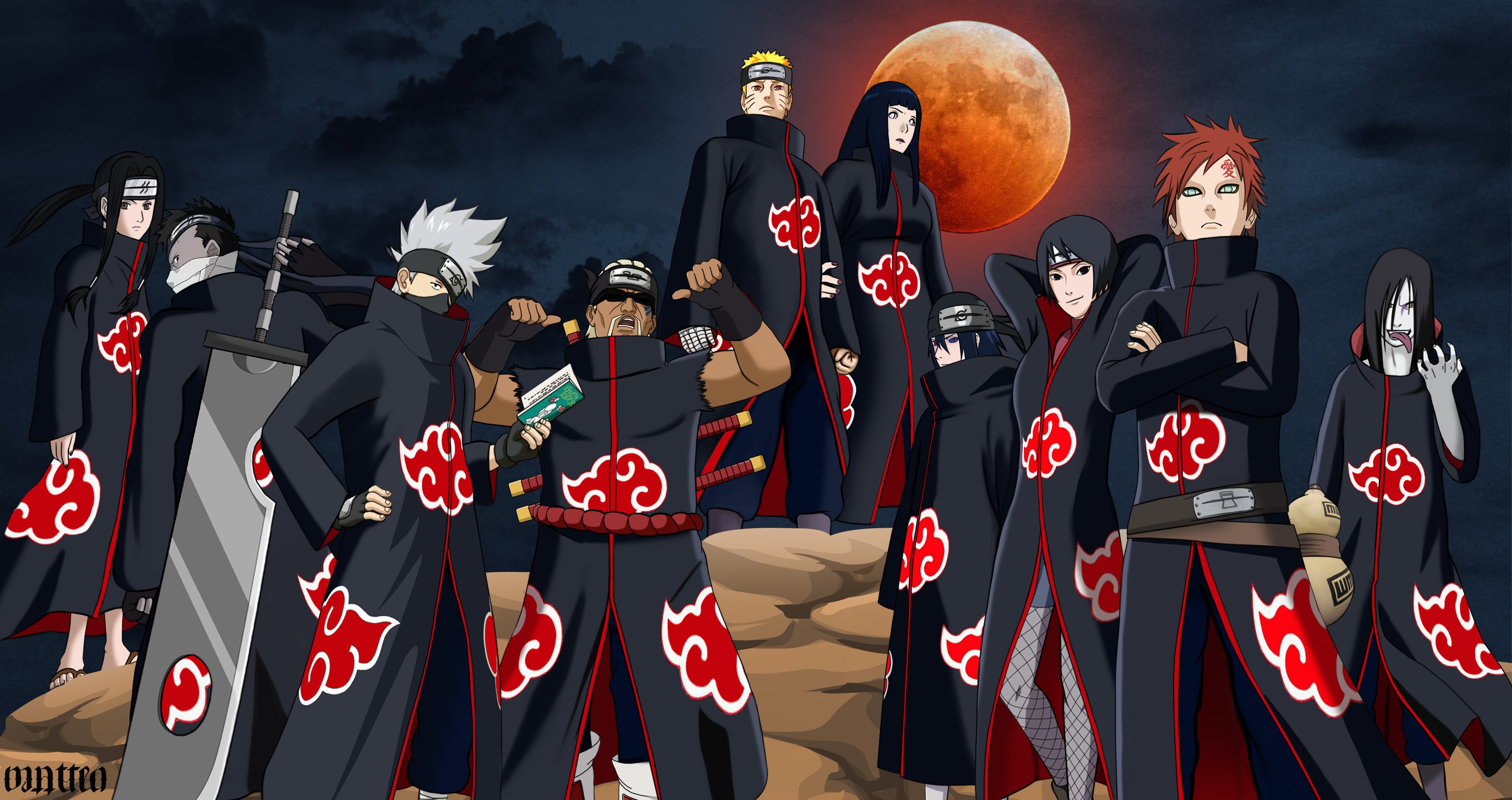 Naruto Akatsuki Clan - HD Wallpaper 