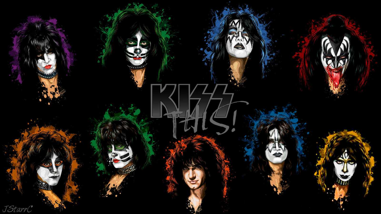 Kiss - All Kiss Band Members - HD Wallpaper 