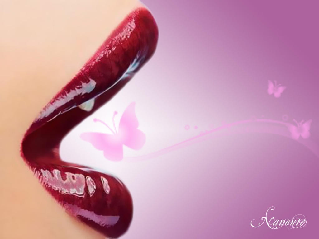 Kisses - Lips Kiss Background Hd - HD Wallpaper 