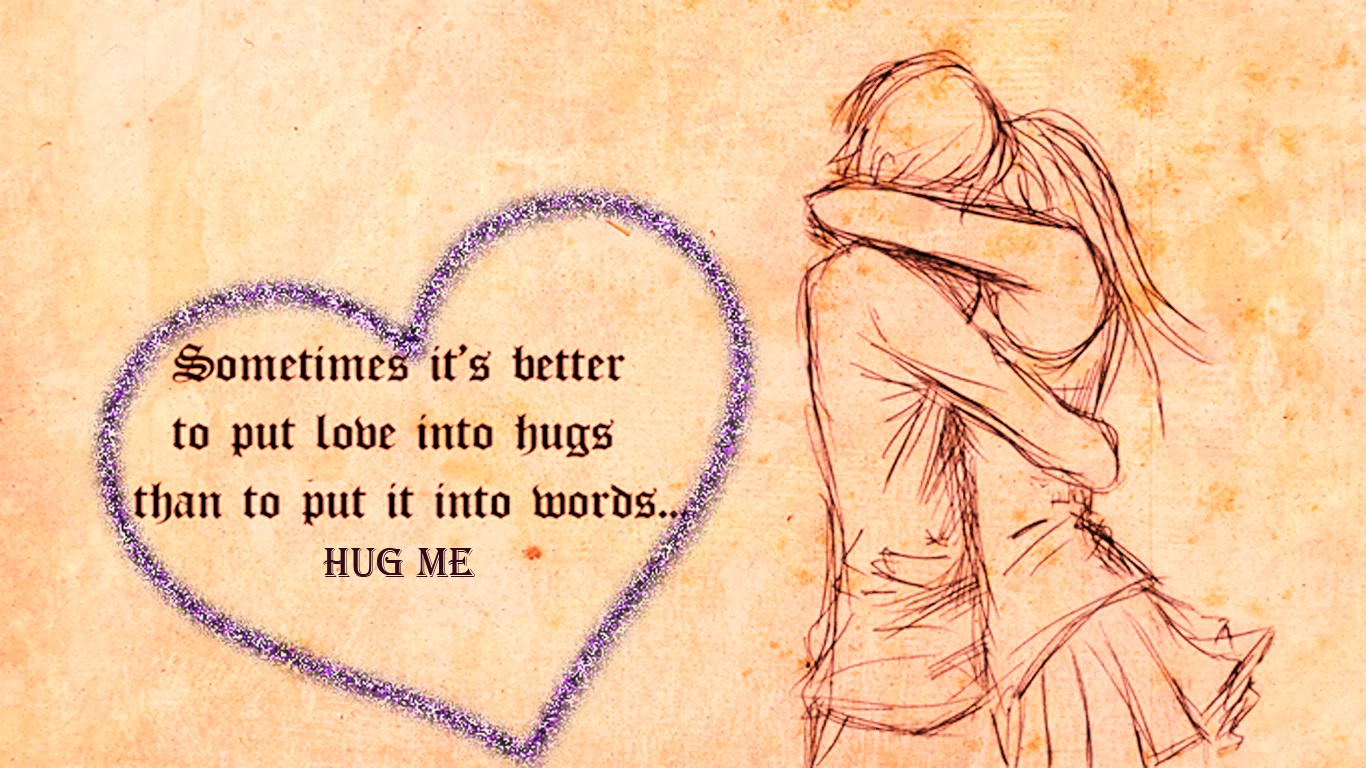 Hug Day Quotes Wallpaper - Valentine Week Hug Day - HD Wallpaper 