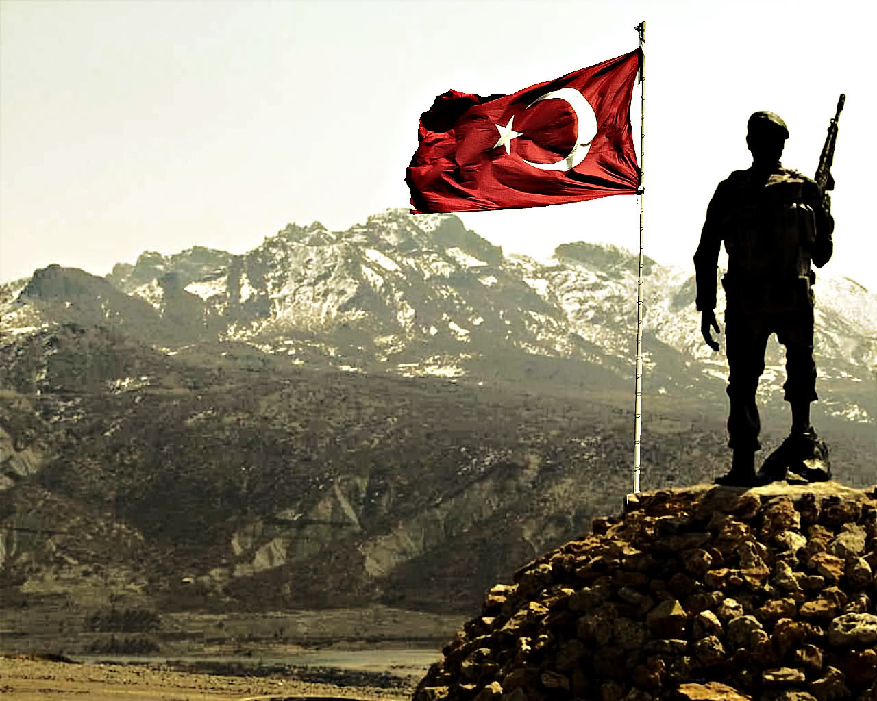Vatan, Turkey, And Asker Image - Turkish Flag Soldier - HD Wallpaper 