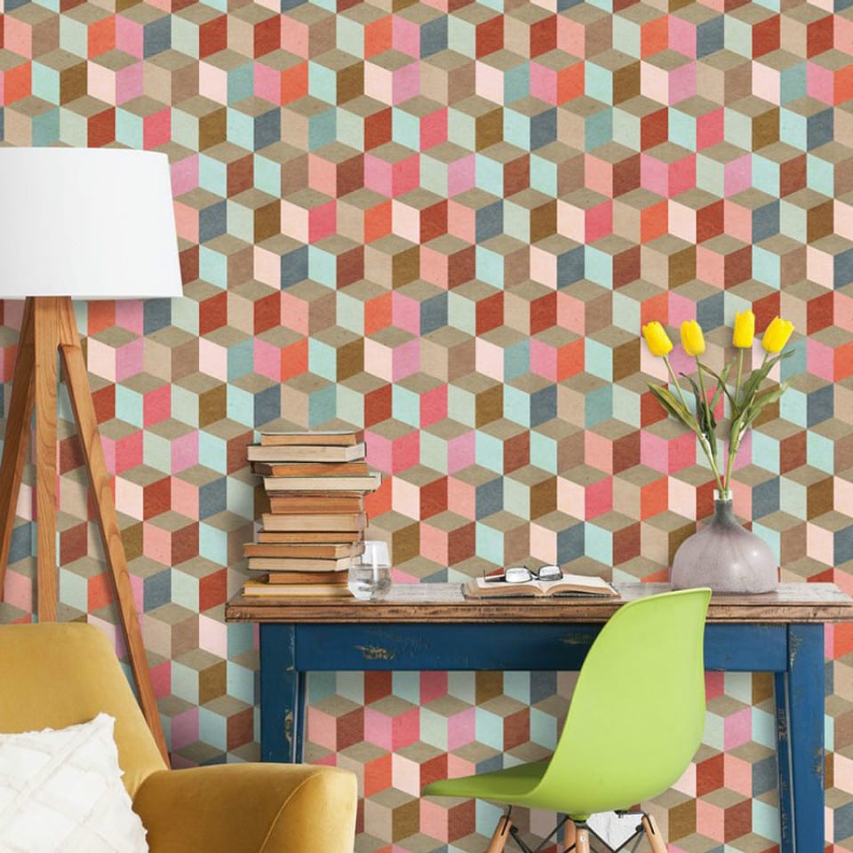 Coloured Geometry Wallpaper - Coloured Geometry Mindthegap - HD Wallpaper 
