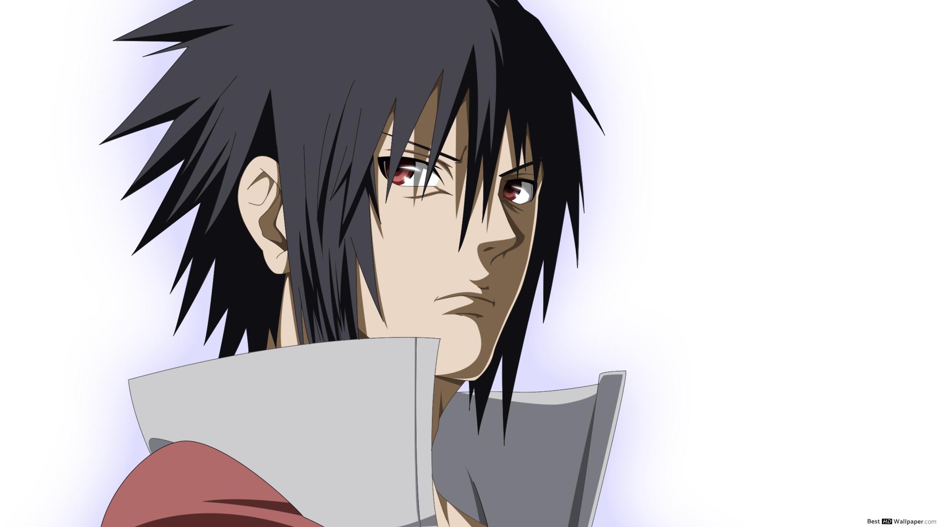 Sasuke With White Background - HD Wallpaper 