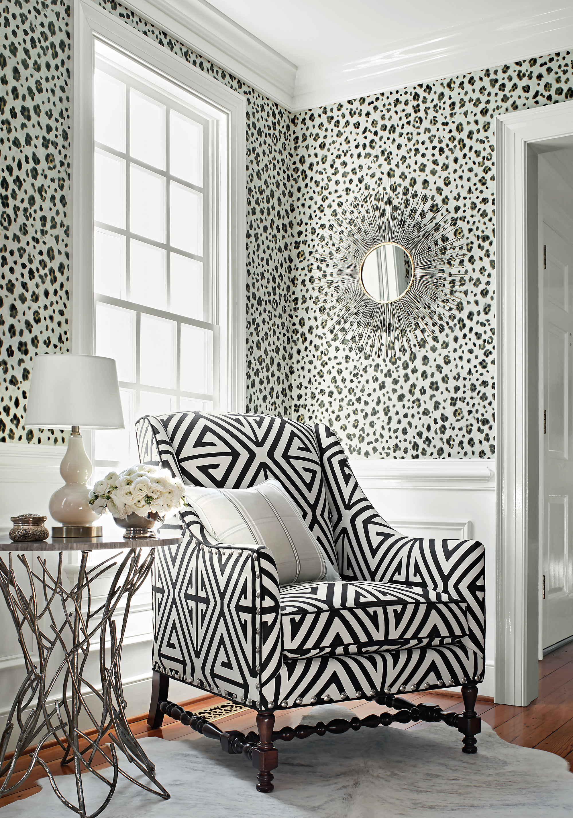 Black And White Combination Wall Paint - HD Wallpaper 