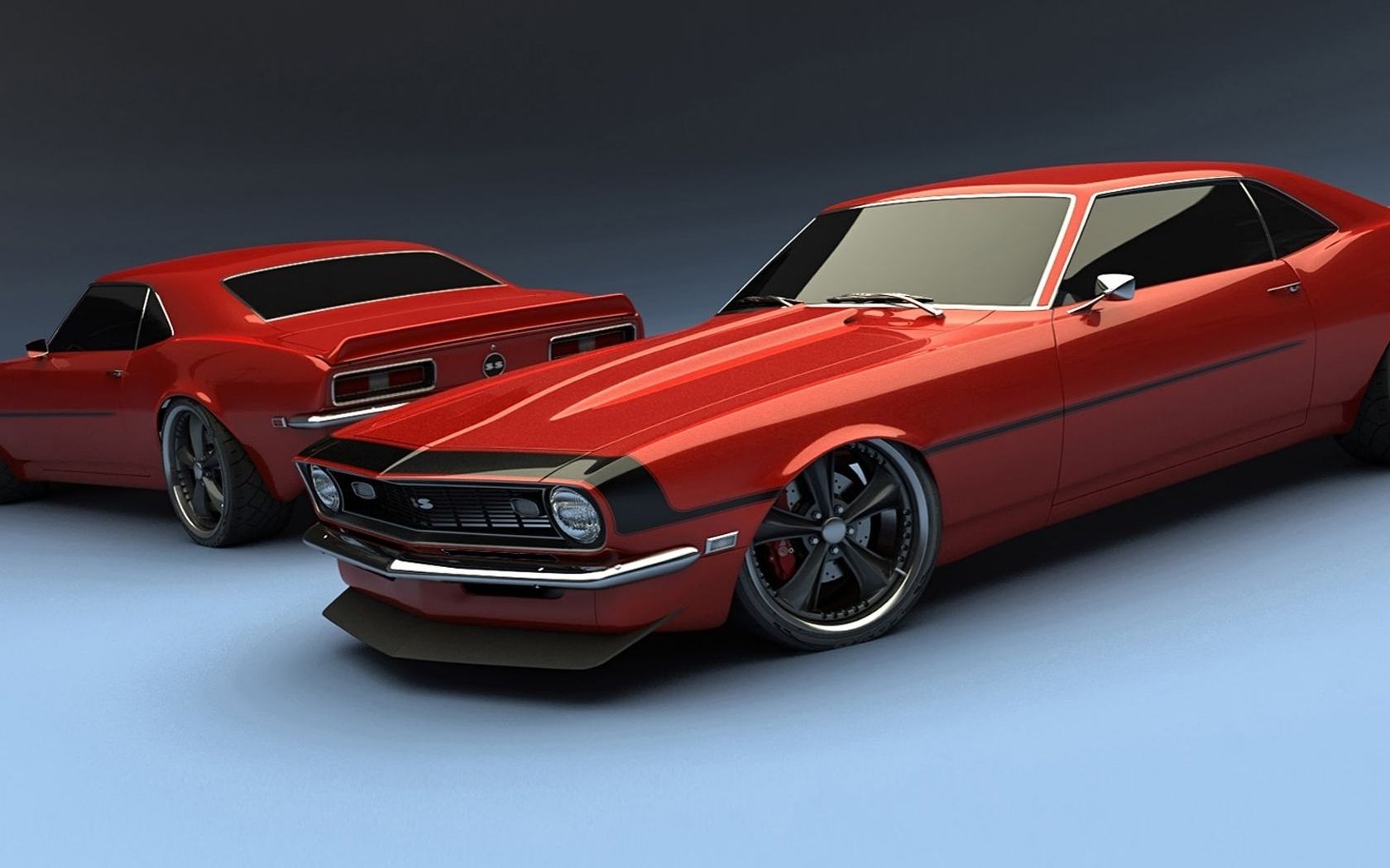 Camaro Ss 1969 Rood - HD Wallpaper 