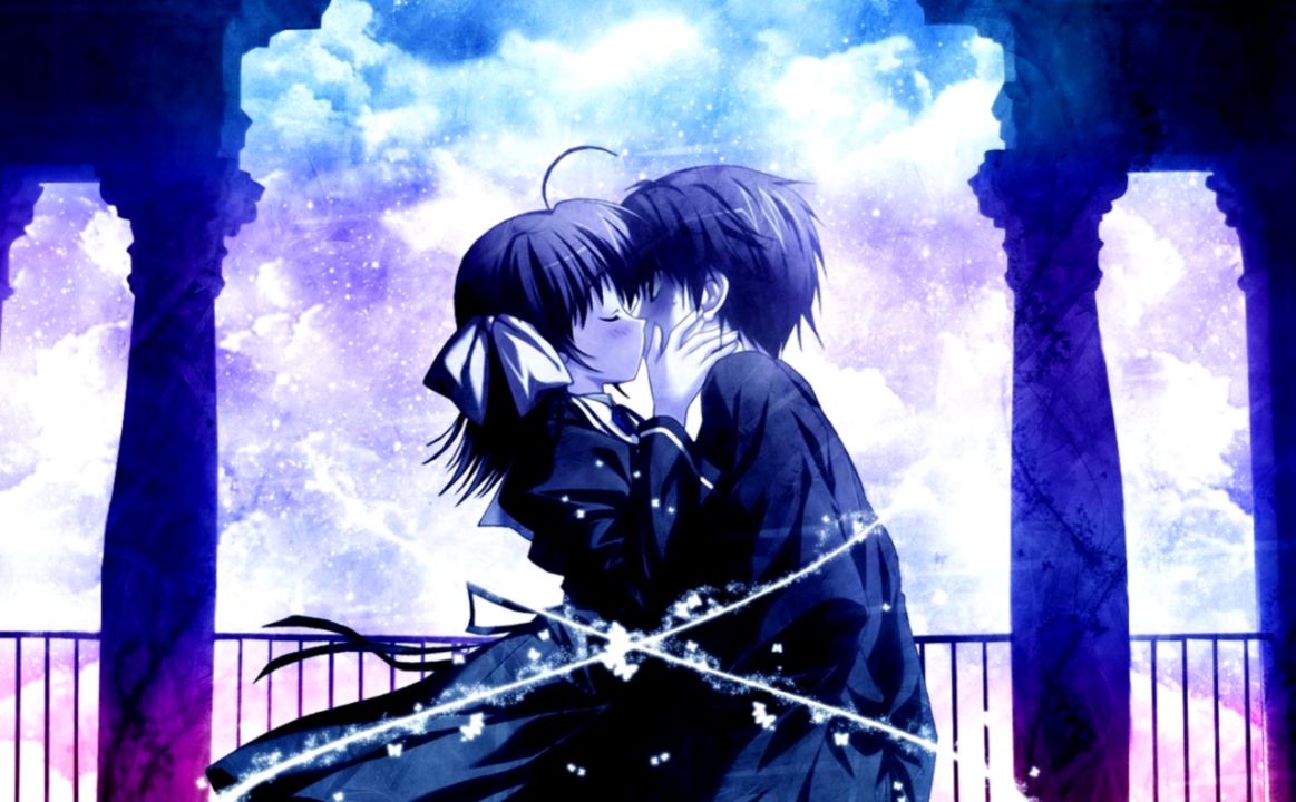 Anime Love Kiss Six - Anime Girl And Boy Love - 1163x720 Wallpaper -  