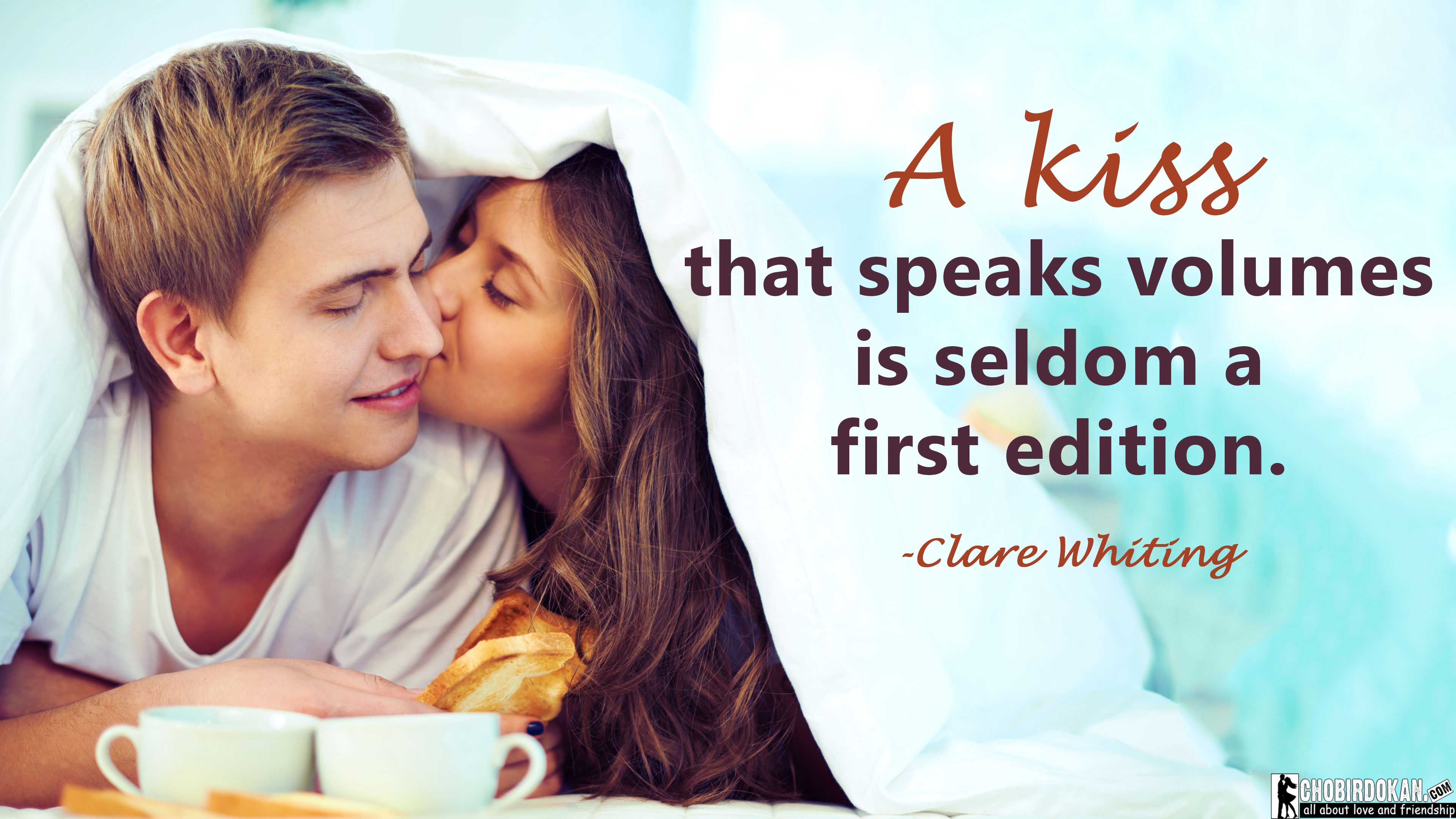 Kiss Wallpapers With Quotes - HD Wallpaper 