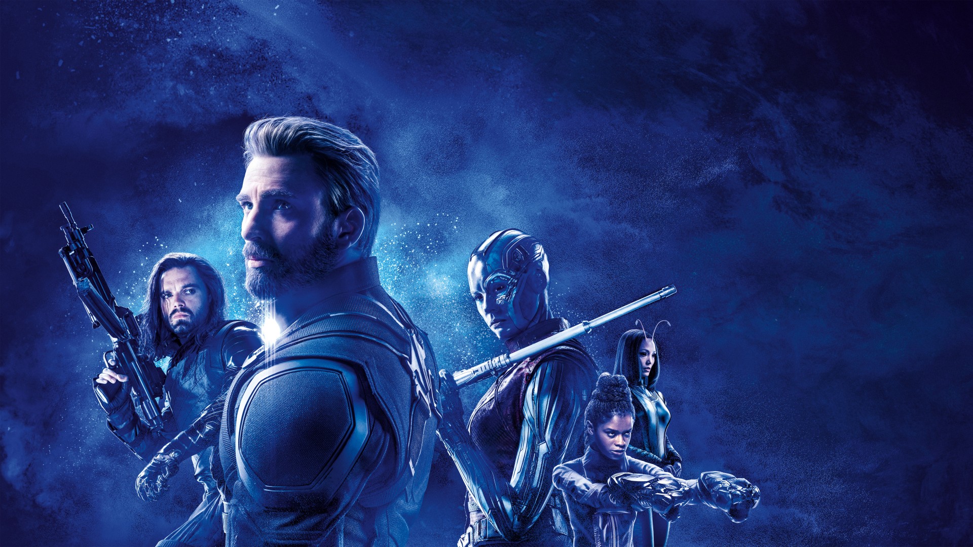 Captain America Nebula Winter Soldier - Avengers Endgame Captain America Team - HD Wallpaper 