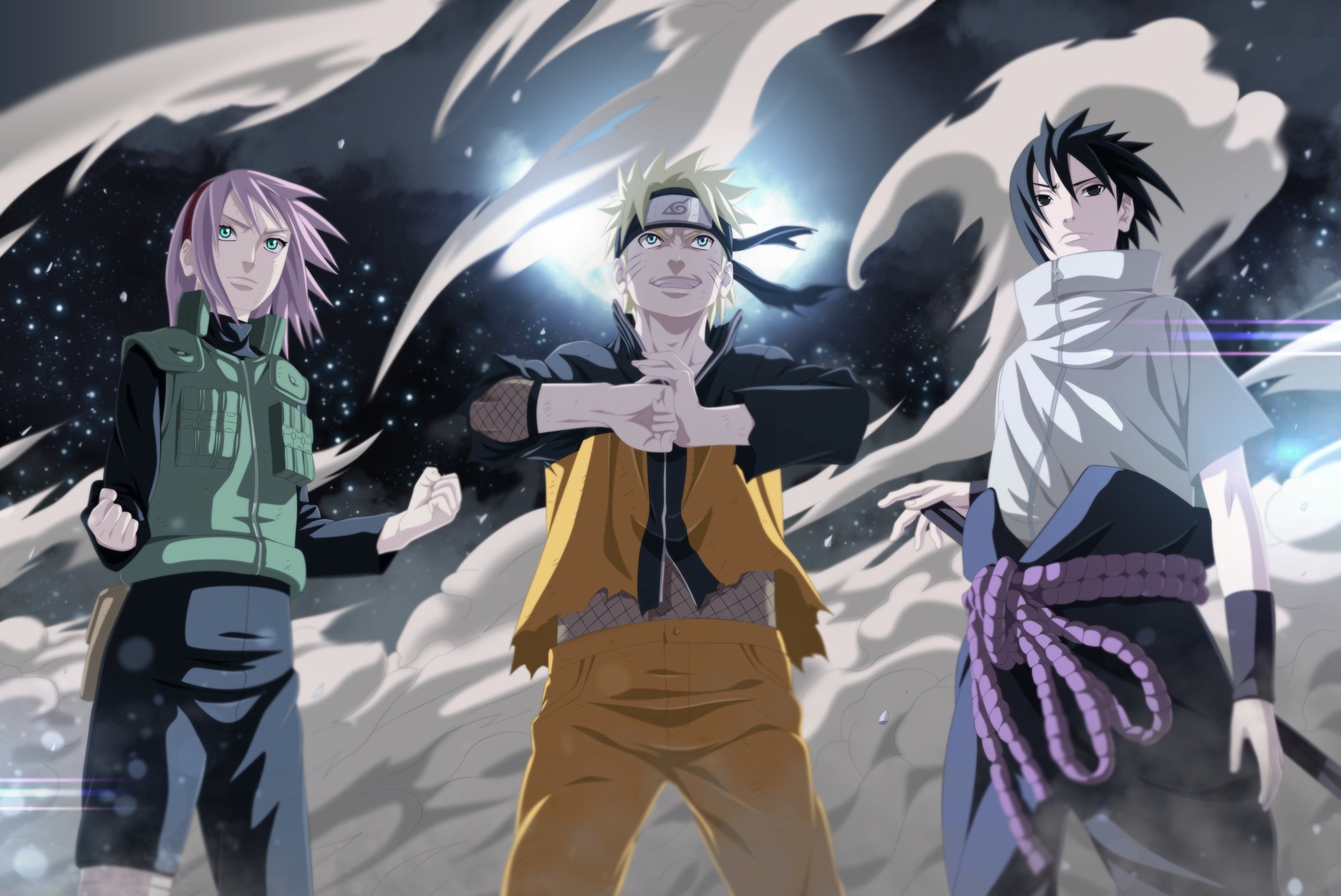 Naruto Naruto Uzumaki Sakura Haruno Sasuke Uchiha Wallpaper - Team 7 And Sannin - HD Wallpaper 