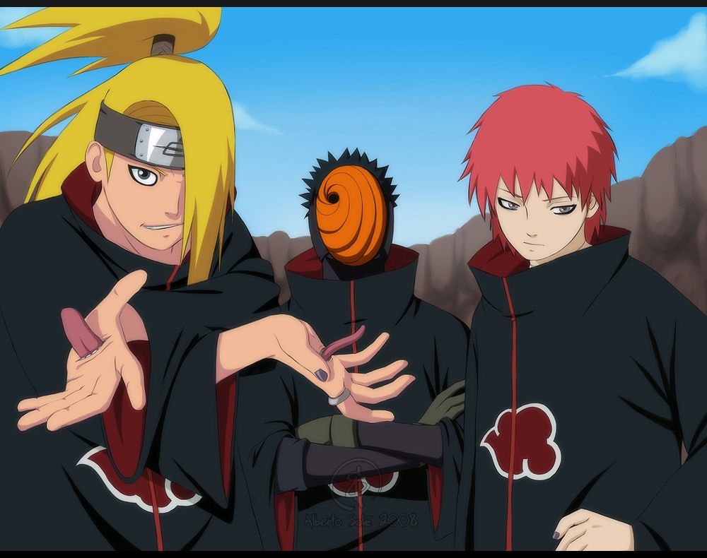 Sasori Et Deidara Akatsuki - HD Wallpaper 