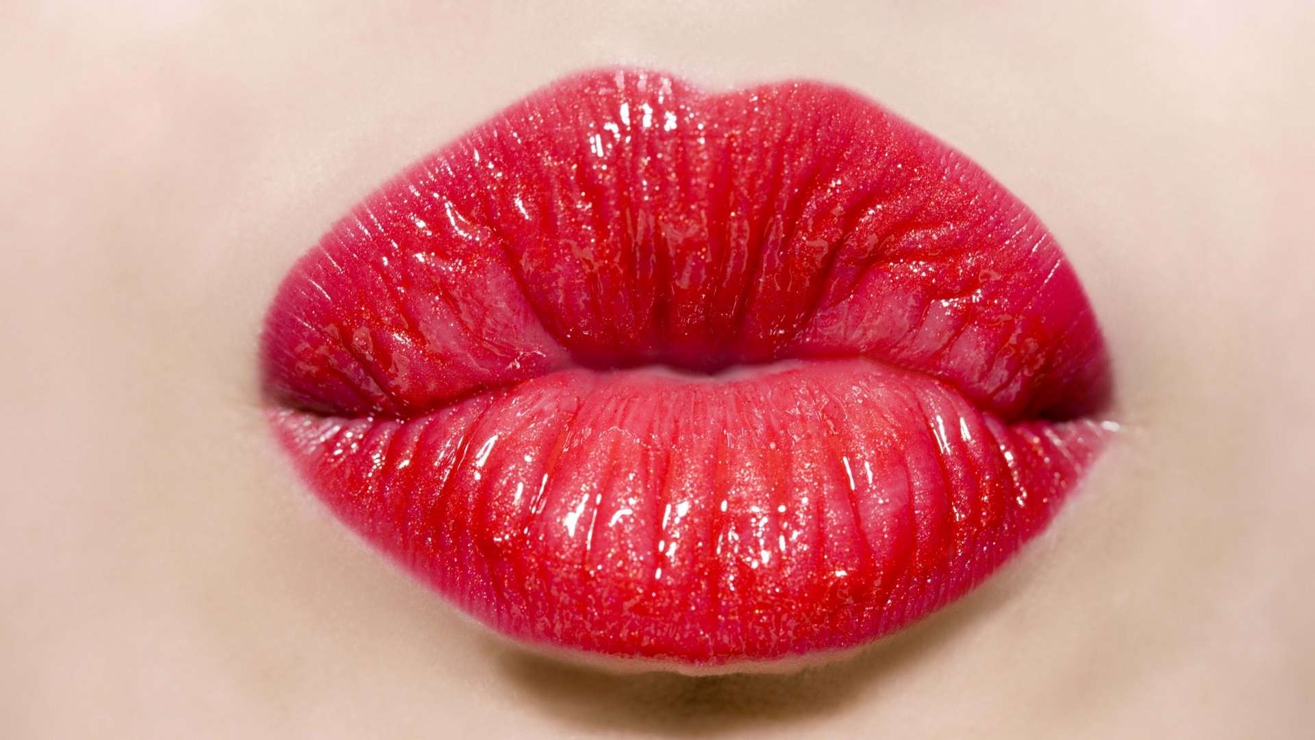 Wallpaper Lips, Girl, Lipstick, Kiss - HD Wallpaper 