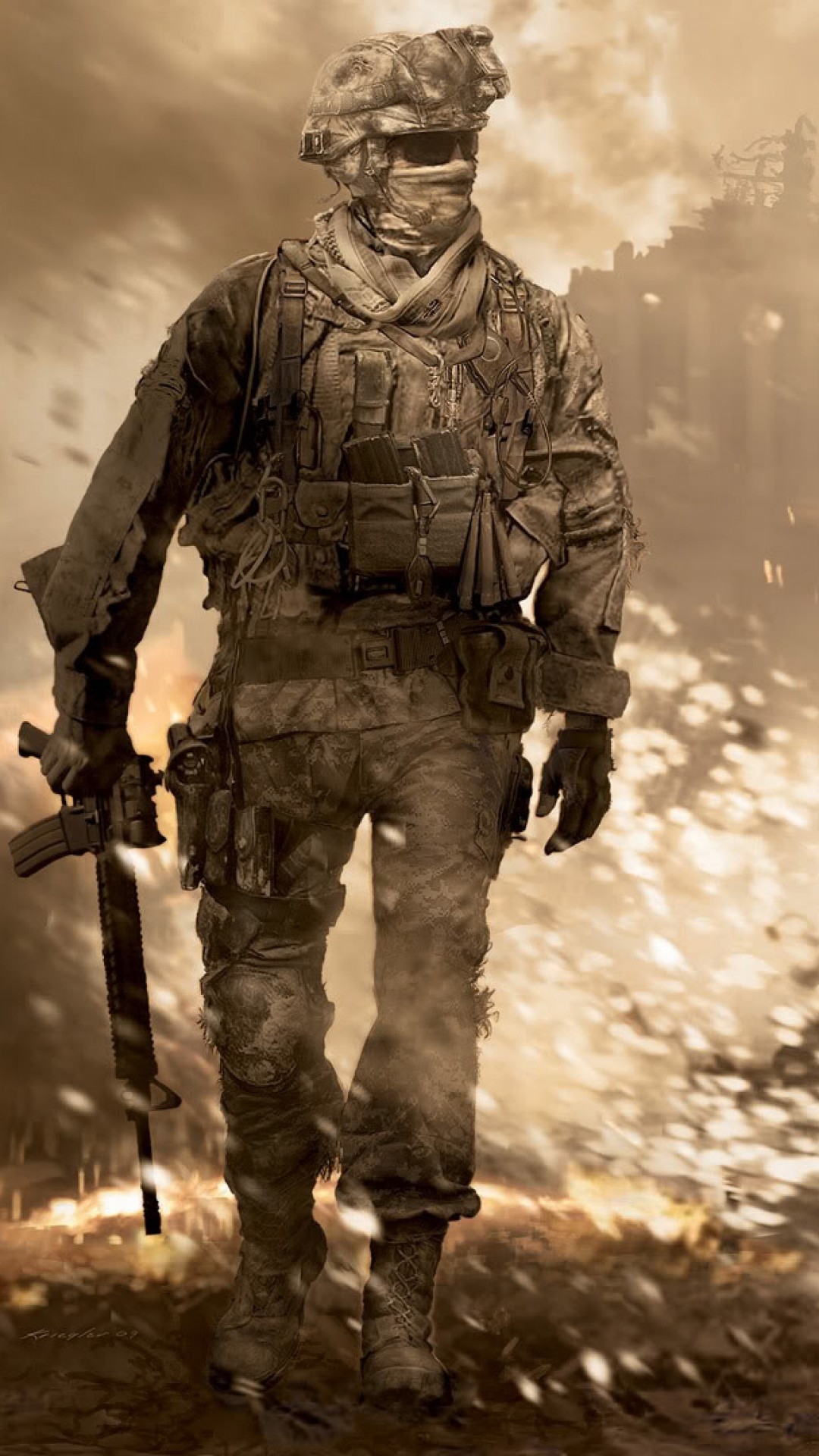 Preview Wallpaper Call Of Duty, Soldier, Gun, Glasses, - Modern Warfare 2 Wallpaper Iphone - HD Wallpaper 