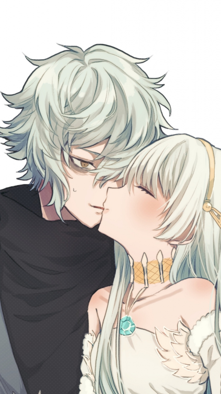 Kiss, Couple, Romance, Anastasia, Kadoc Zemlupus, Anime, - Kadoc Zem Lupus X Anastasia - HD Wallpaper 