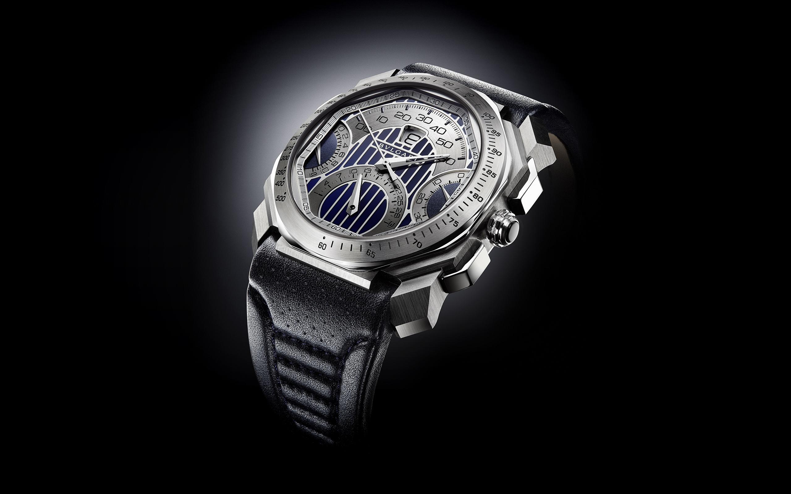 Maserati, Clocks, Watches - Bvlgari Watch Black Background - HD Wallpaper 