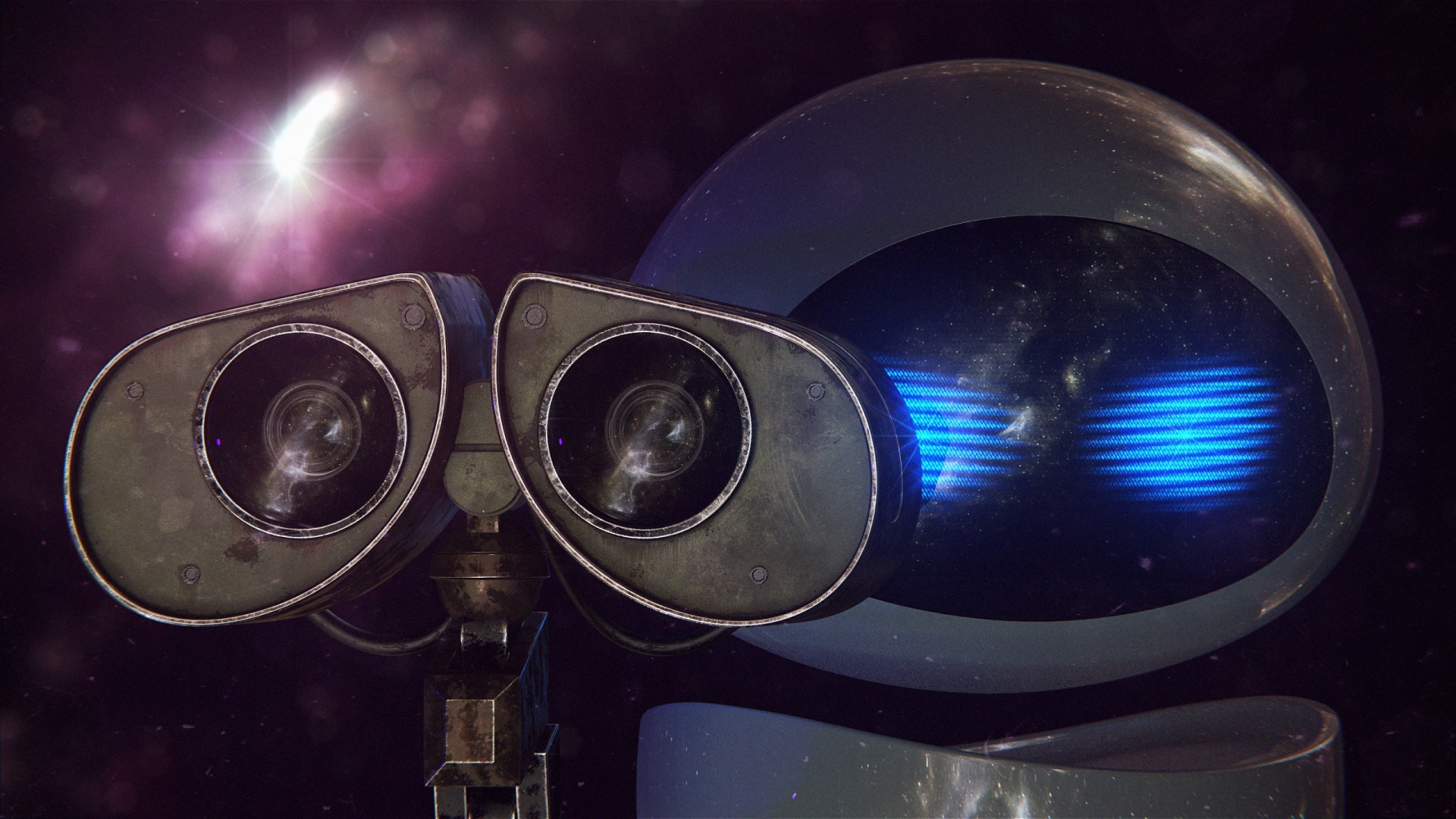 Wallpaper Wall-e Face Front View Mechanism Couple - Wall E - HD Wallpaper 
