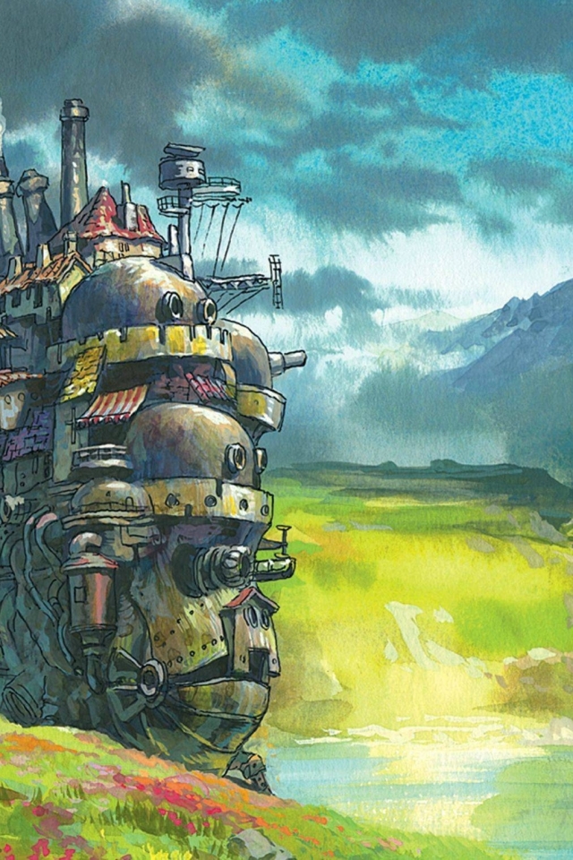 Howls Moving Castle Phone Background - 640x960 Wallpaper 