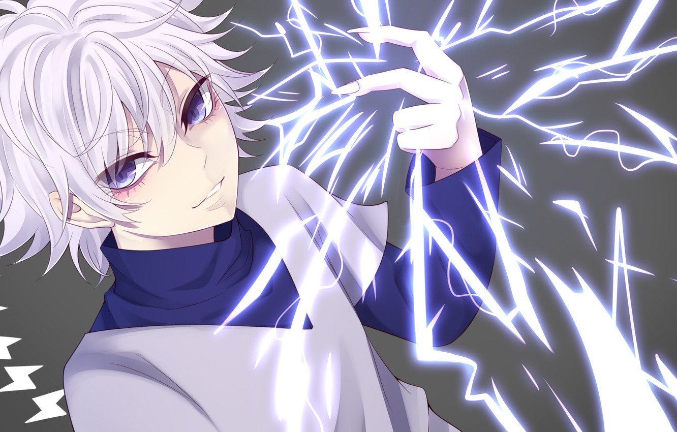 Photo Wallpaper Anime, Art, Electricity, Hunter X Hunter, - Hunter X Hunter Killua - HD Wallpaper 