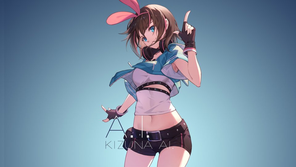 Kizuna Ai Gamer Outfit - HD Wallpaper 