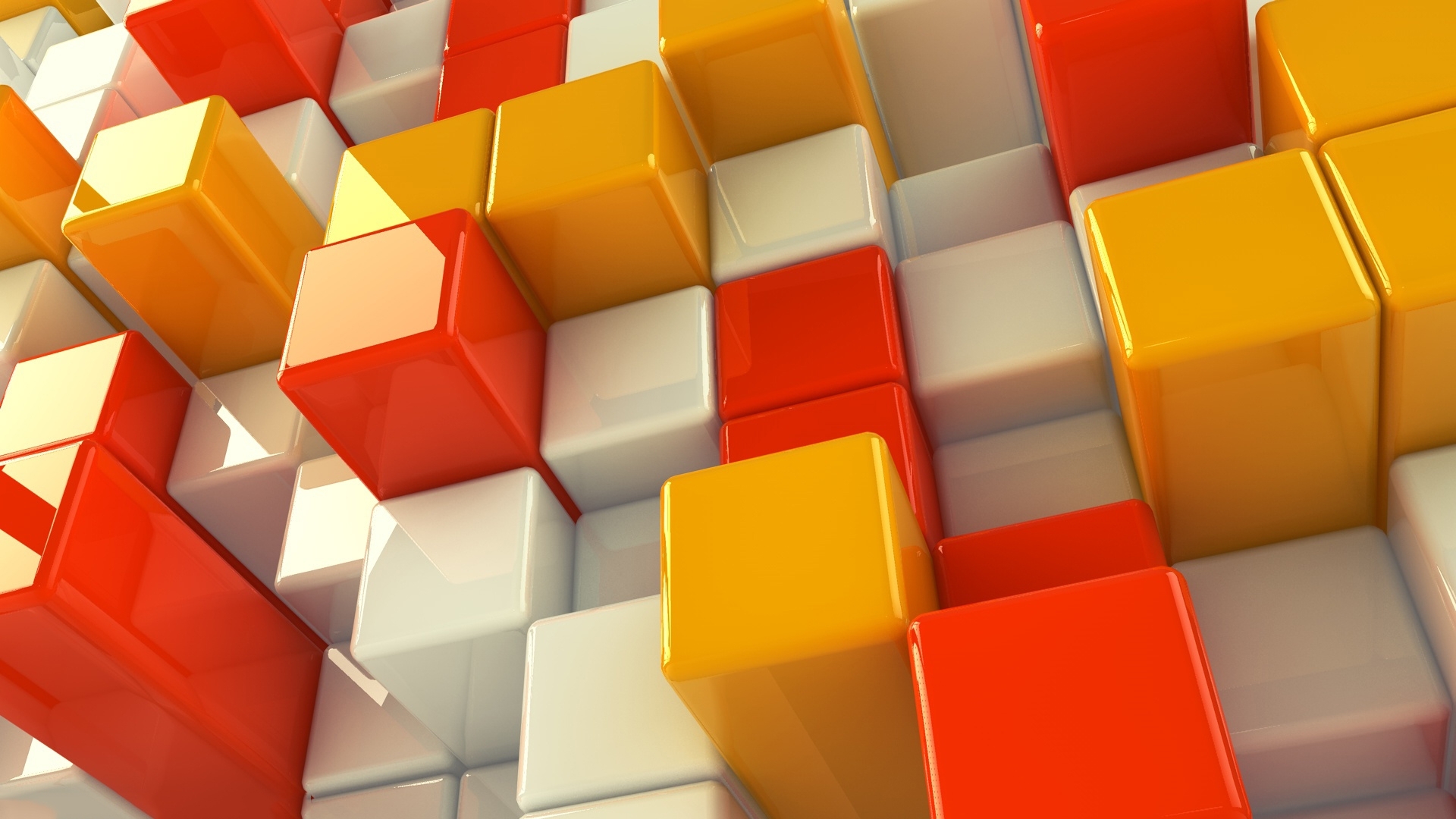 Pixel - Yellow Cube Background - HD Wallpaper 