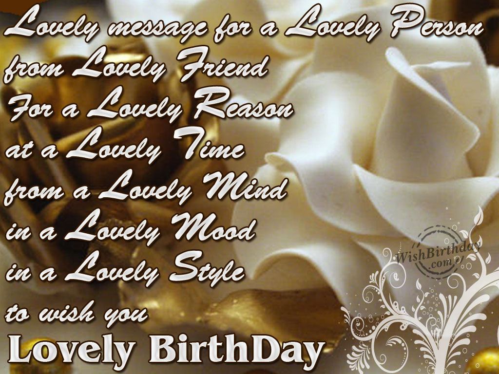 Birthday Wishes To Lovely Friend - HD Wallpaper 
