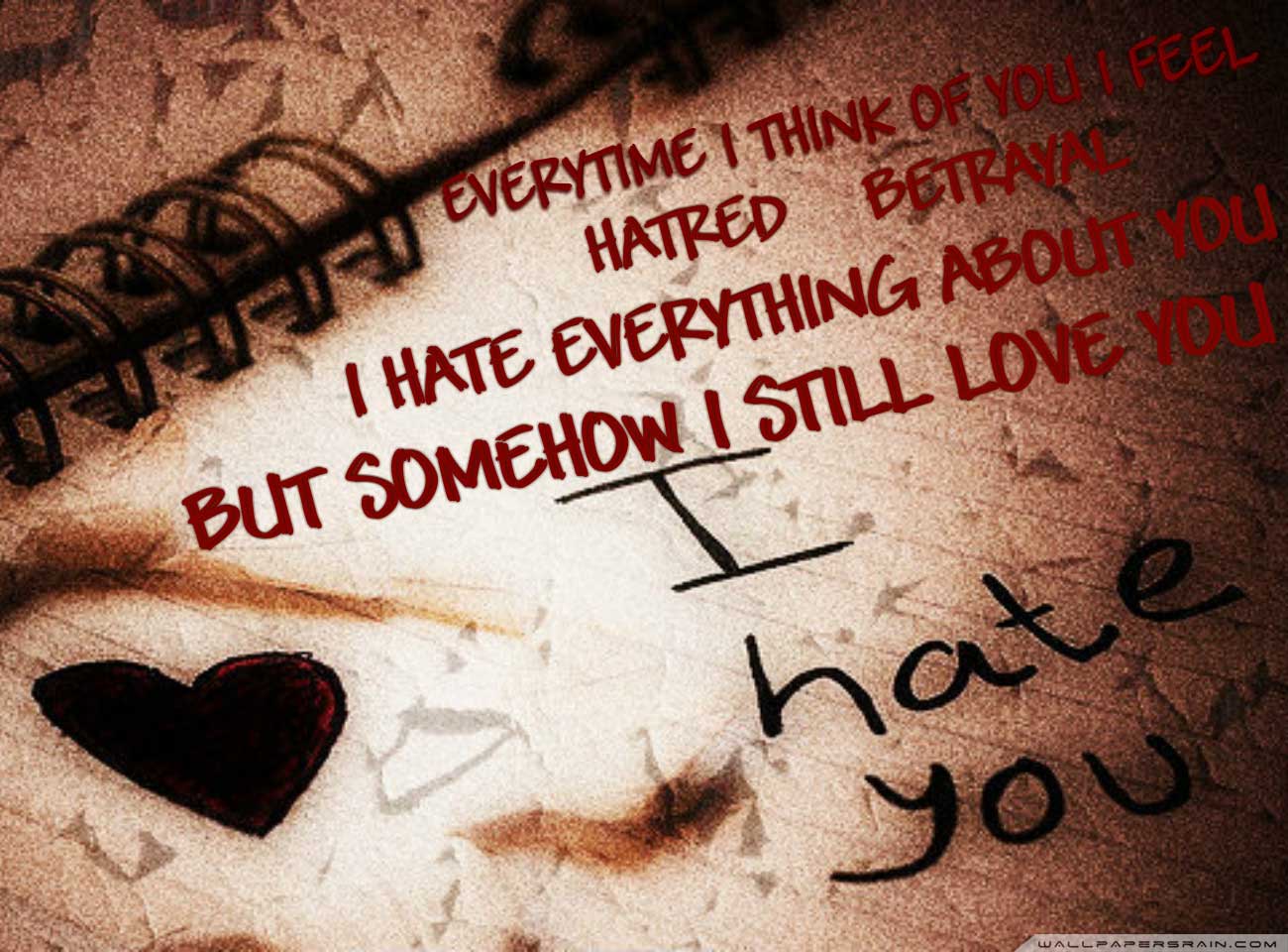 Love I Hate You - HD Wallpaper 