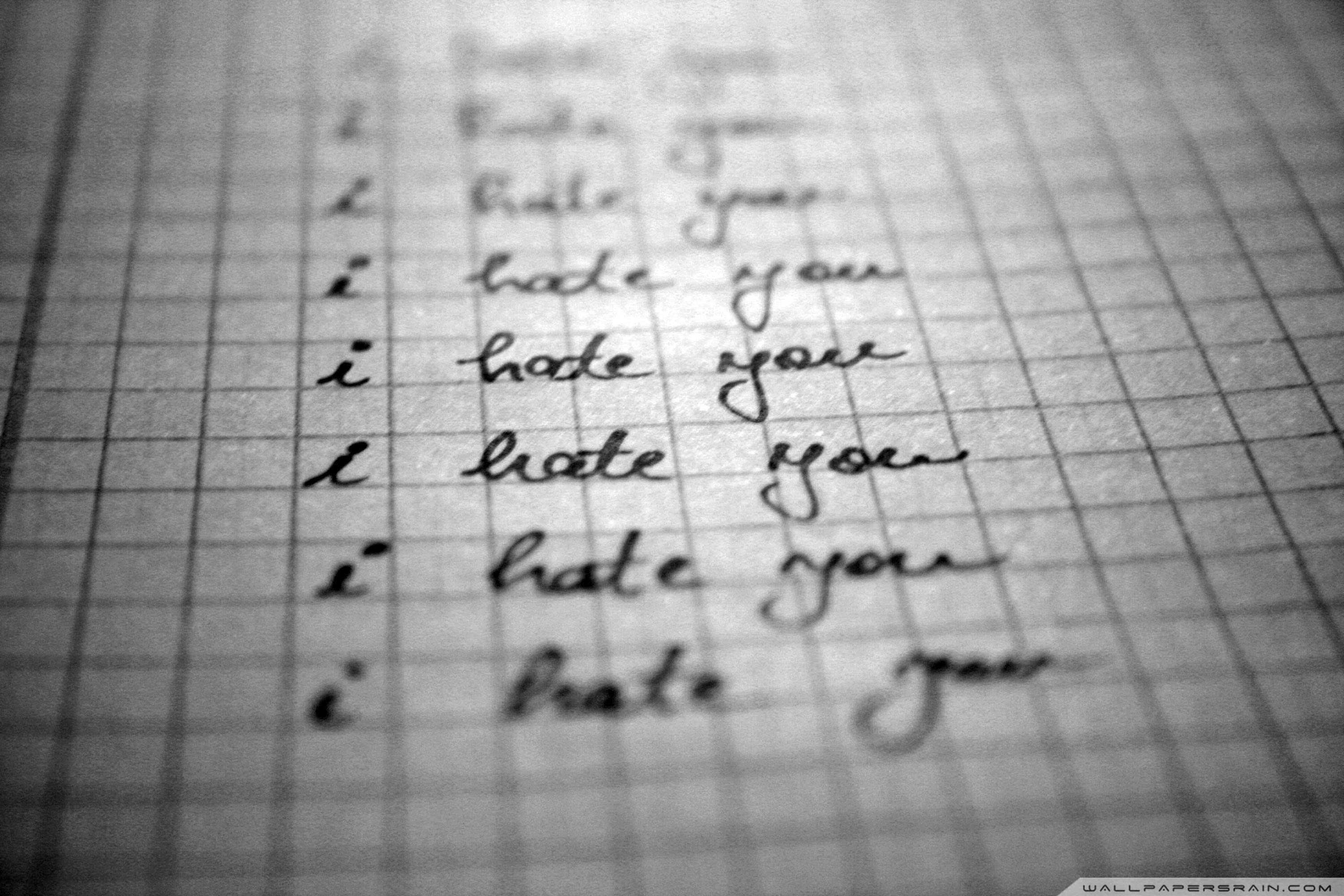 Hate You - HD Wallpaper 