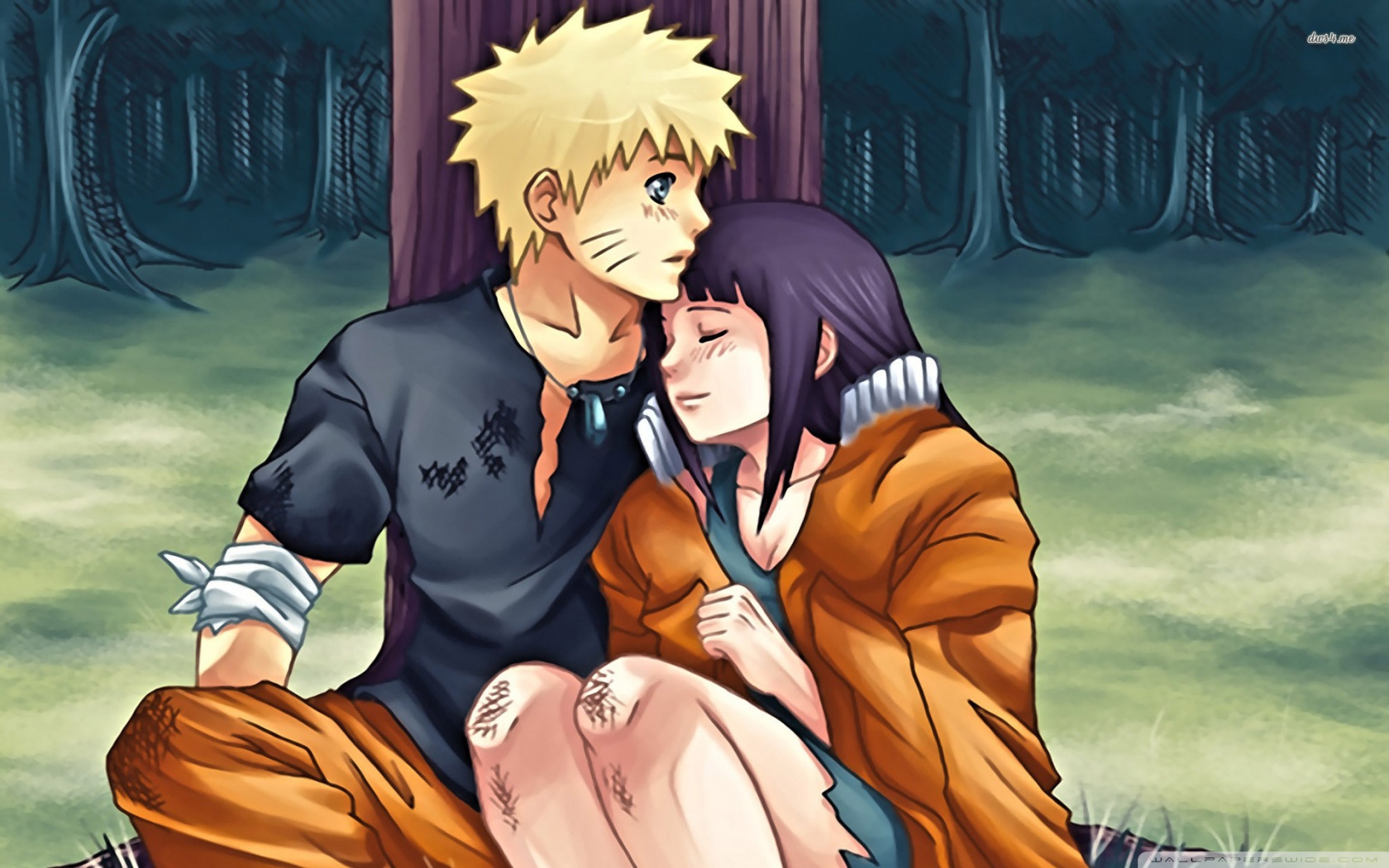 Naruto Shippuden With Hinata - HD Wallpaper 