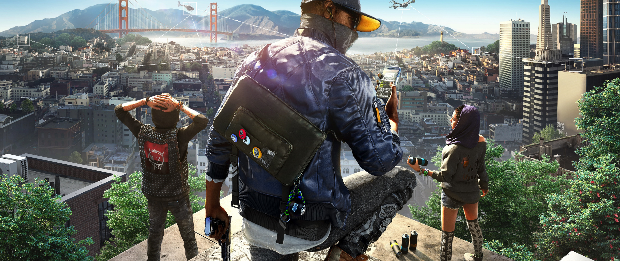 Watch Dogs 2, Video Game, Cityscape, Wallpaper - Gta 5 Vs Watch Dogs 2 - HD Wallpaper 