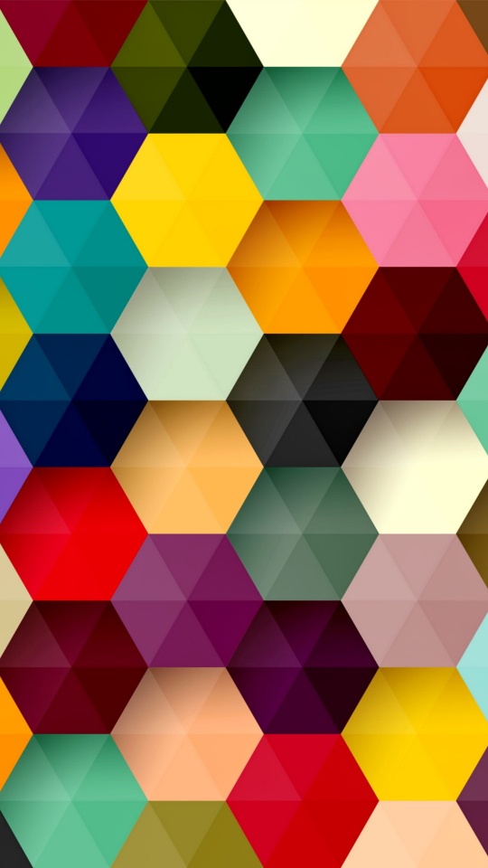 Hexagon Colorful Abstract - Android Wallpaper Abstract - HD Wallpaper 