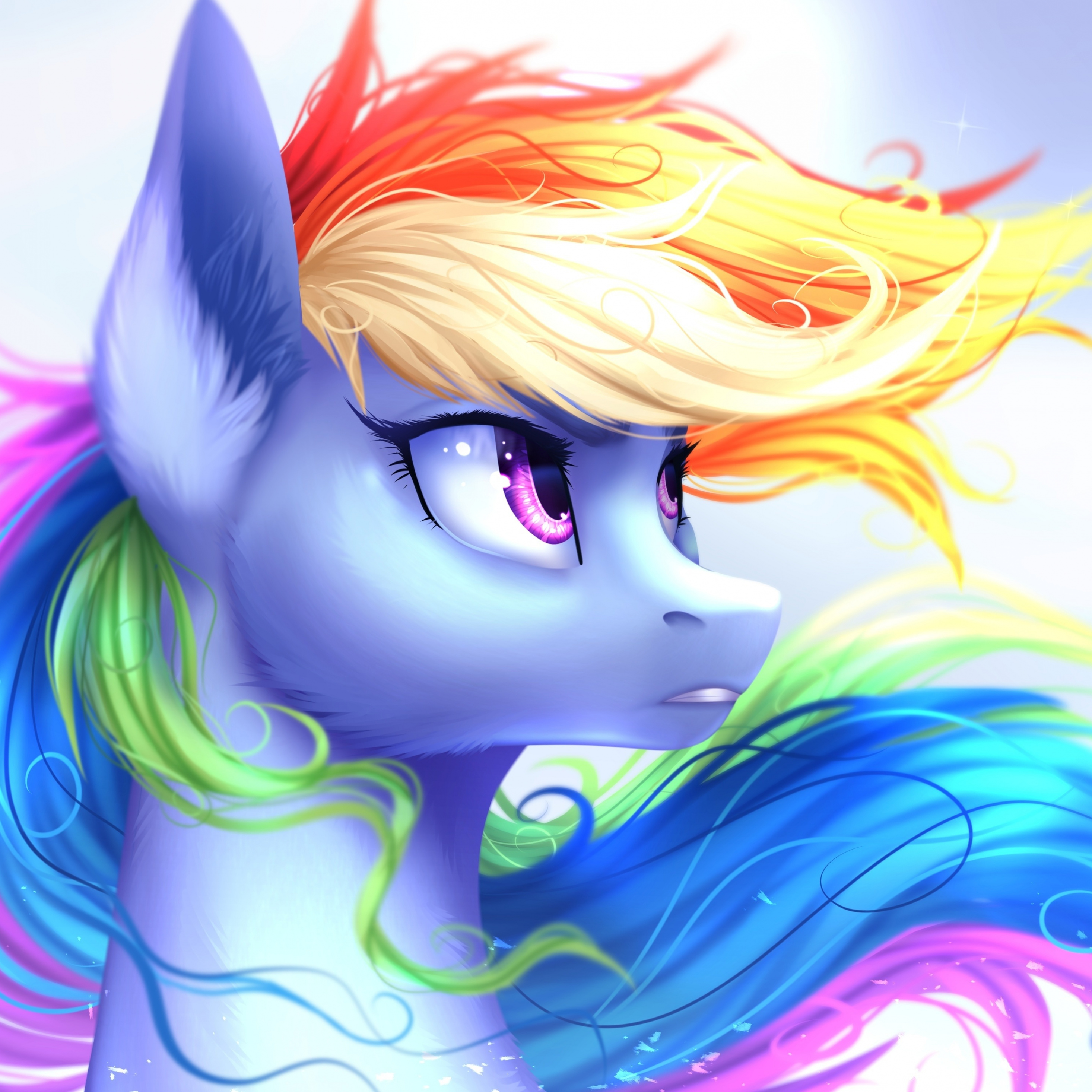 Horse, My Little Pony, Rainbow Dash, Colorful, Art, - My Little Pony Rainbow Dash Art - HD Wallpaper 