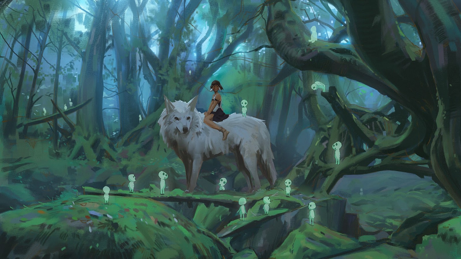 Anime Princess Mononoke - Princess Mononoke - HD Wallpaper 