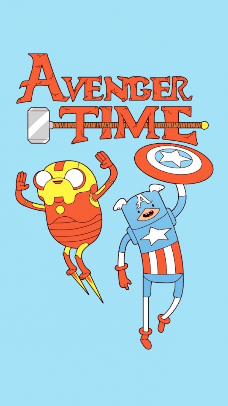 Wide Hd Adventure Time Iphone Wallpaper - Adventure Time Avenger Time - HD Wallpaper 