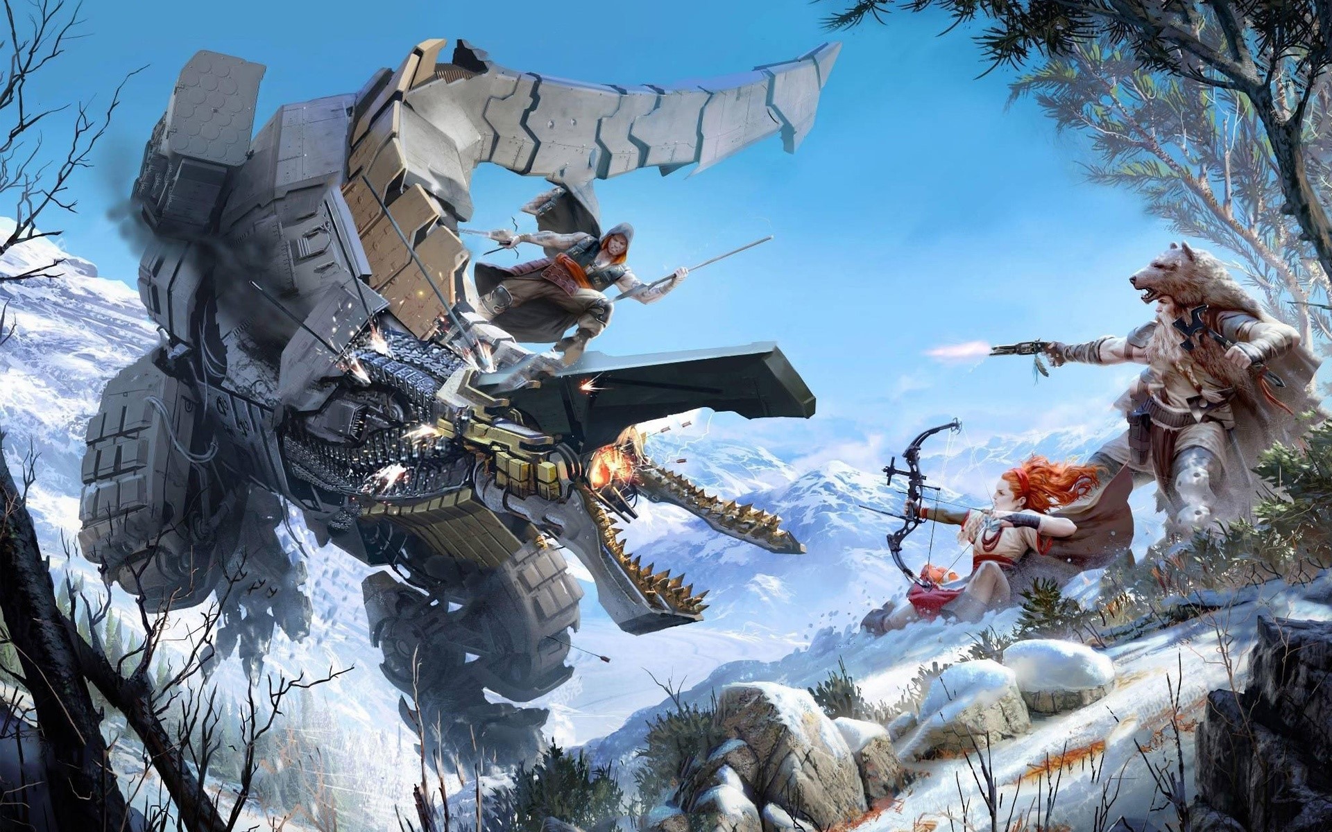 Horizon Zero Dawn New Machines - HD Wallpaper 