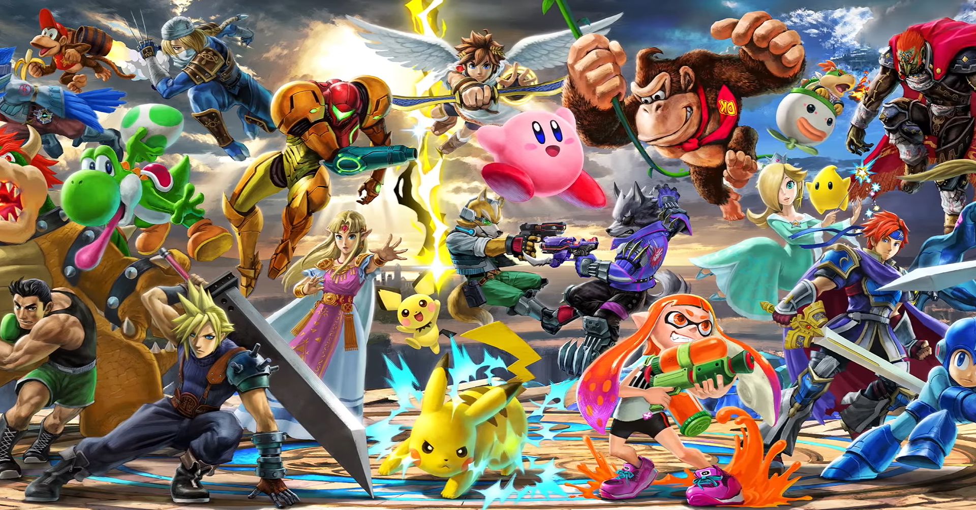 Super Smash Bros Ultimate All Characters 1920x1004 Wallpaper Teahub Io