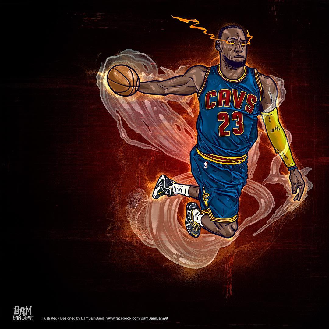 Lebron James Heat Seeking Vision Illustration - Lebron James - HD Wallpaper 