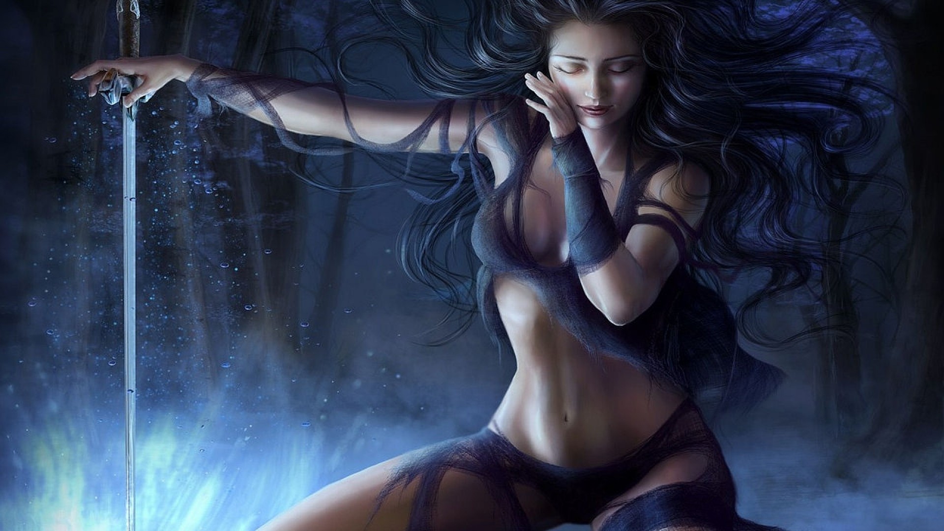 Â - 1366×768 - Fantasy Girl - HD Wallpaper 