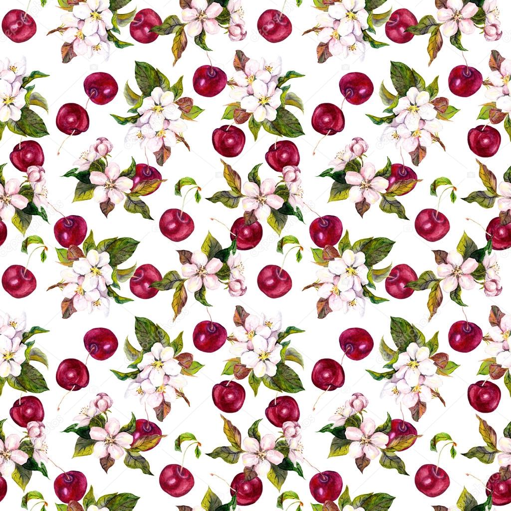 Вишня Цветы И Ягоды - HD Wallpaper 