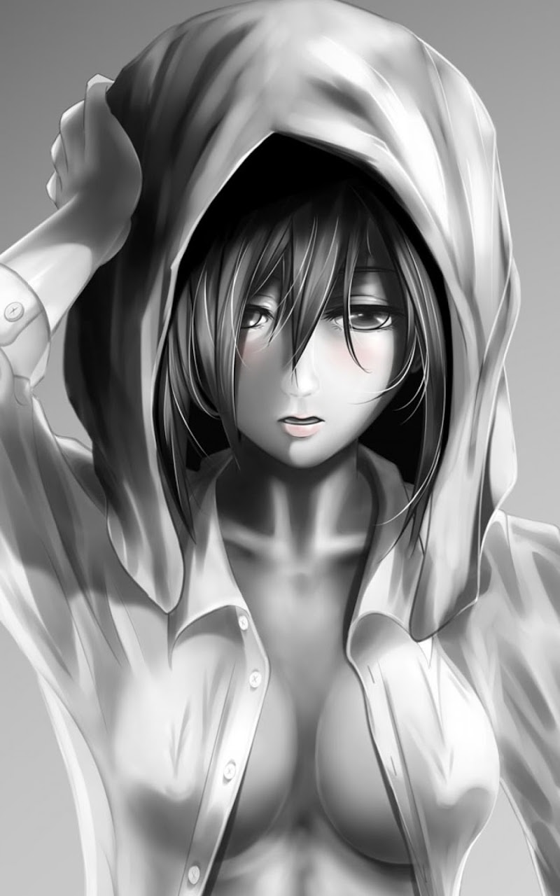 Anime Girl In Hood Galaxy Note Hd Wallpaper - Anime Girl Hot Hd - HD Wallpaper 