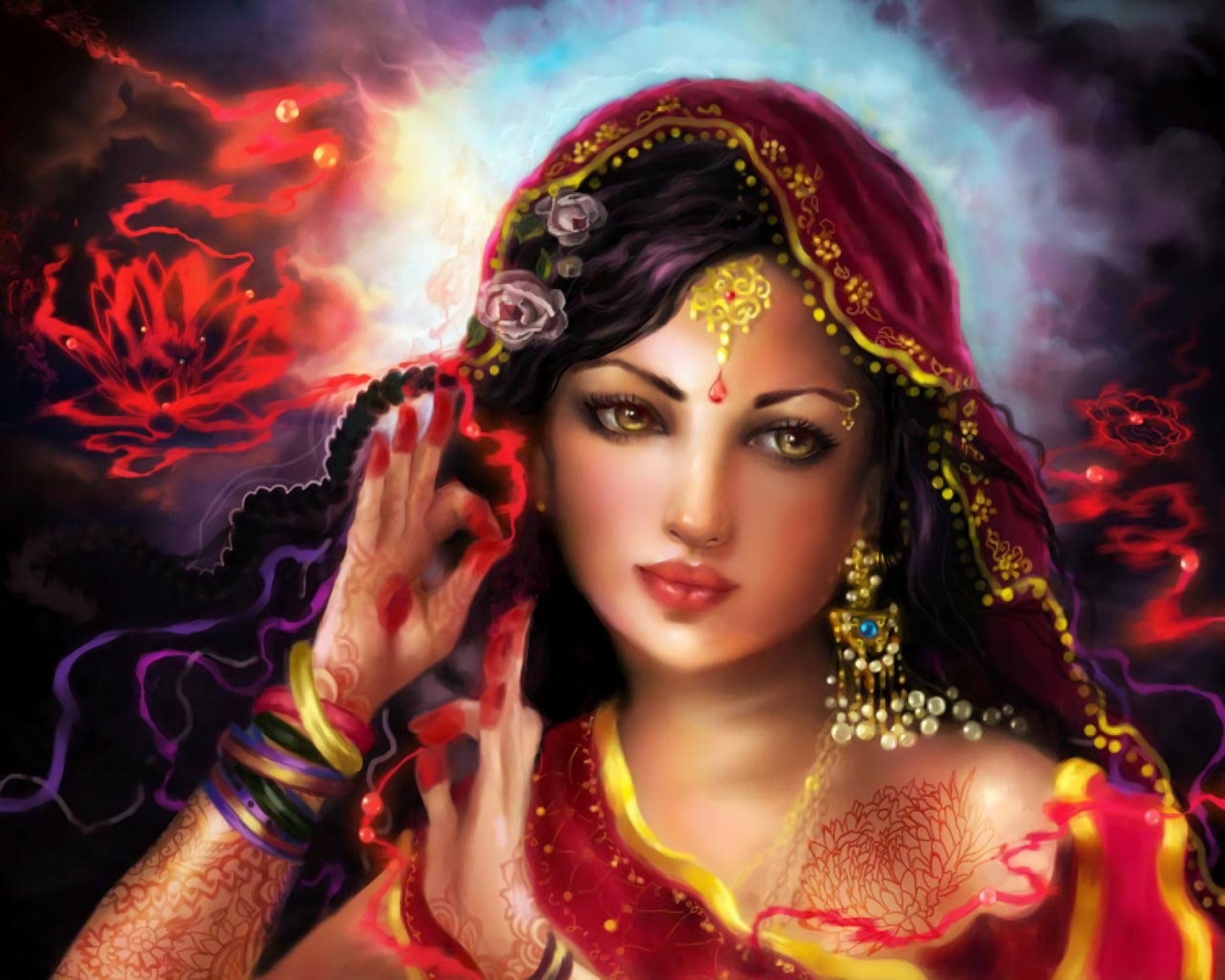 Best Fantasy Girl Wallpaper Id - Beautiful Indian Woman - 2560x2048  Wallpaper 