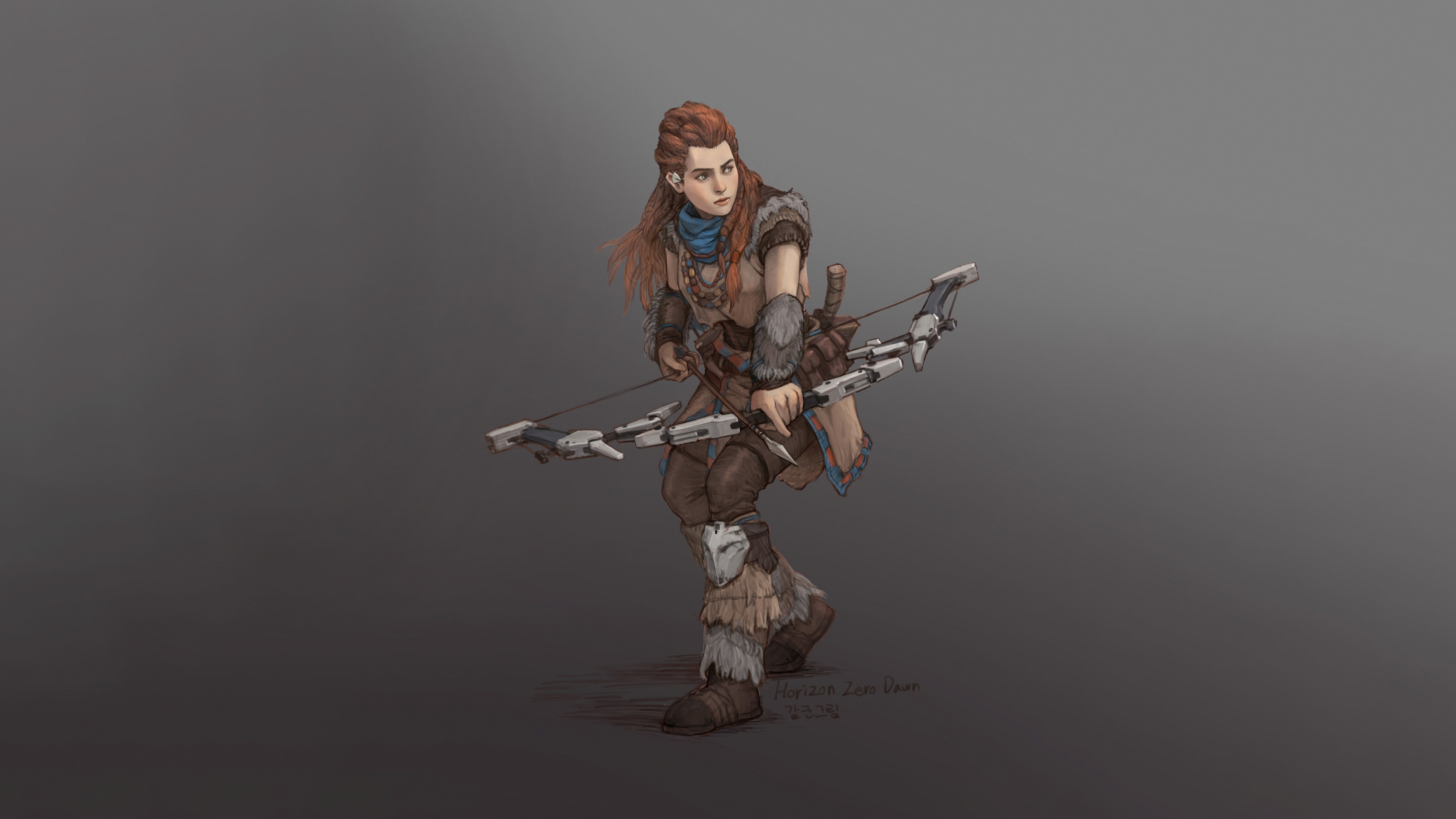 Aloy Horizon Zero Dawn Bow - HD Wallpaper 