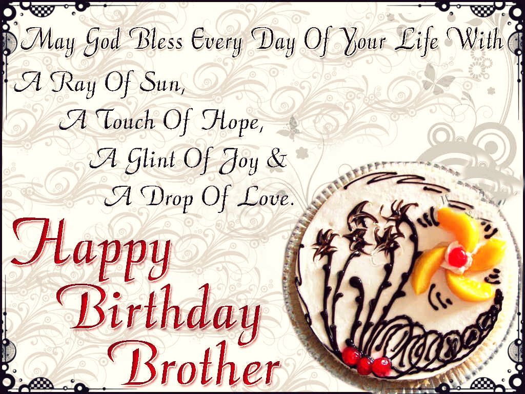 Happy Birthday Brother Wishes H - B Day Wish For Brother - HD Wallpaper 