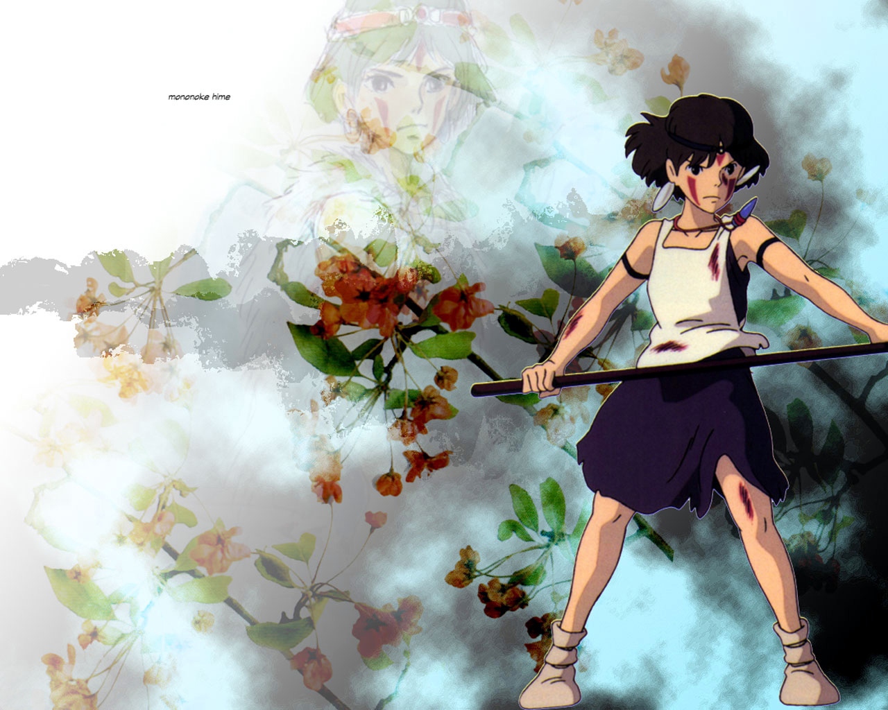 Wallpaper Princess Mononoke, Girl, Sword, Blow, Weapons, - Princess Mononoke Studio Ghibli - HD Wallpaper 