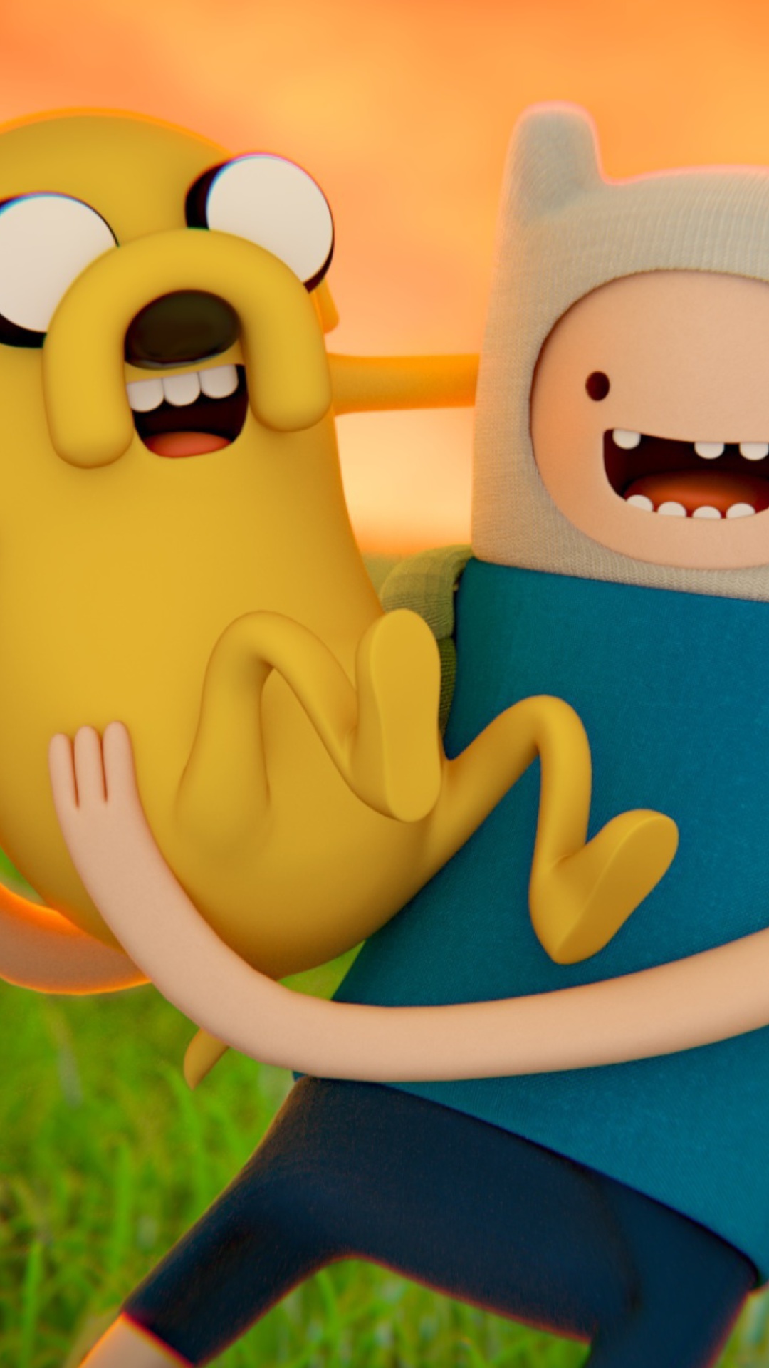 Adventure Time Hd Iphone Wallpaper - Adventure Time Finn And Jake 3d - HD Wallpaper 