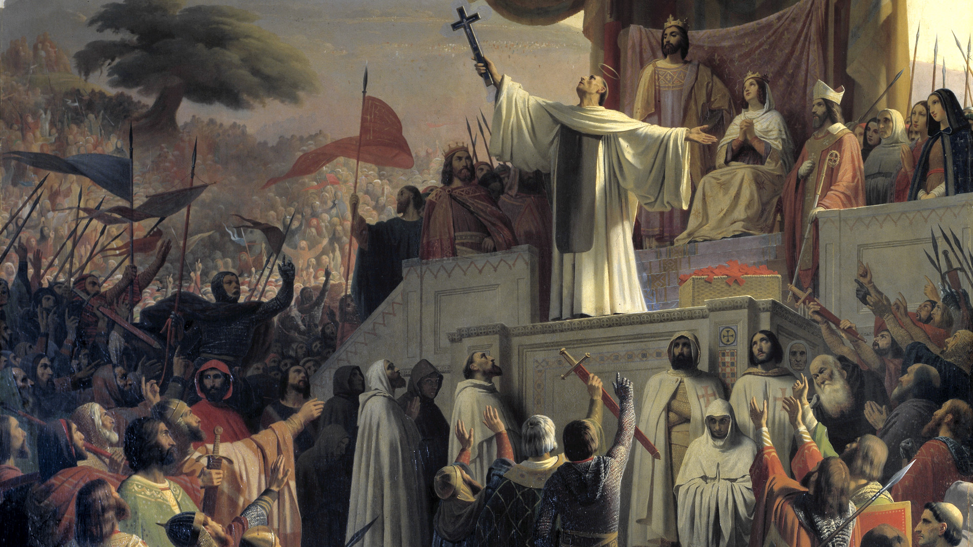 1920x1080, From Pilgrim Bodyguards To Master Warriors - St Bernard Preaching The Second Crusade In Vezelay - HD Wallpaper 