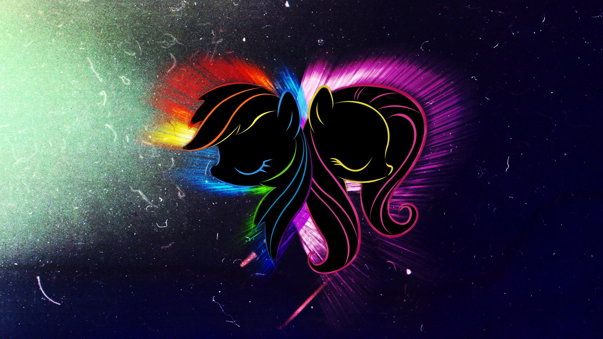 Mlp Fluttershy And Rainbow Dash - HD Wallpaper 