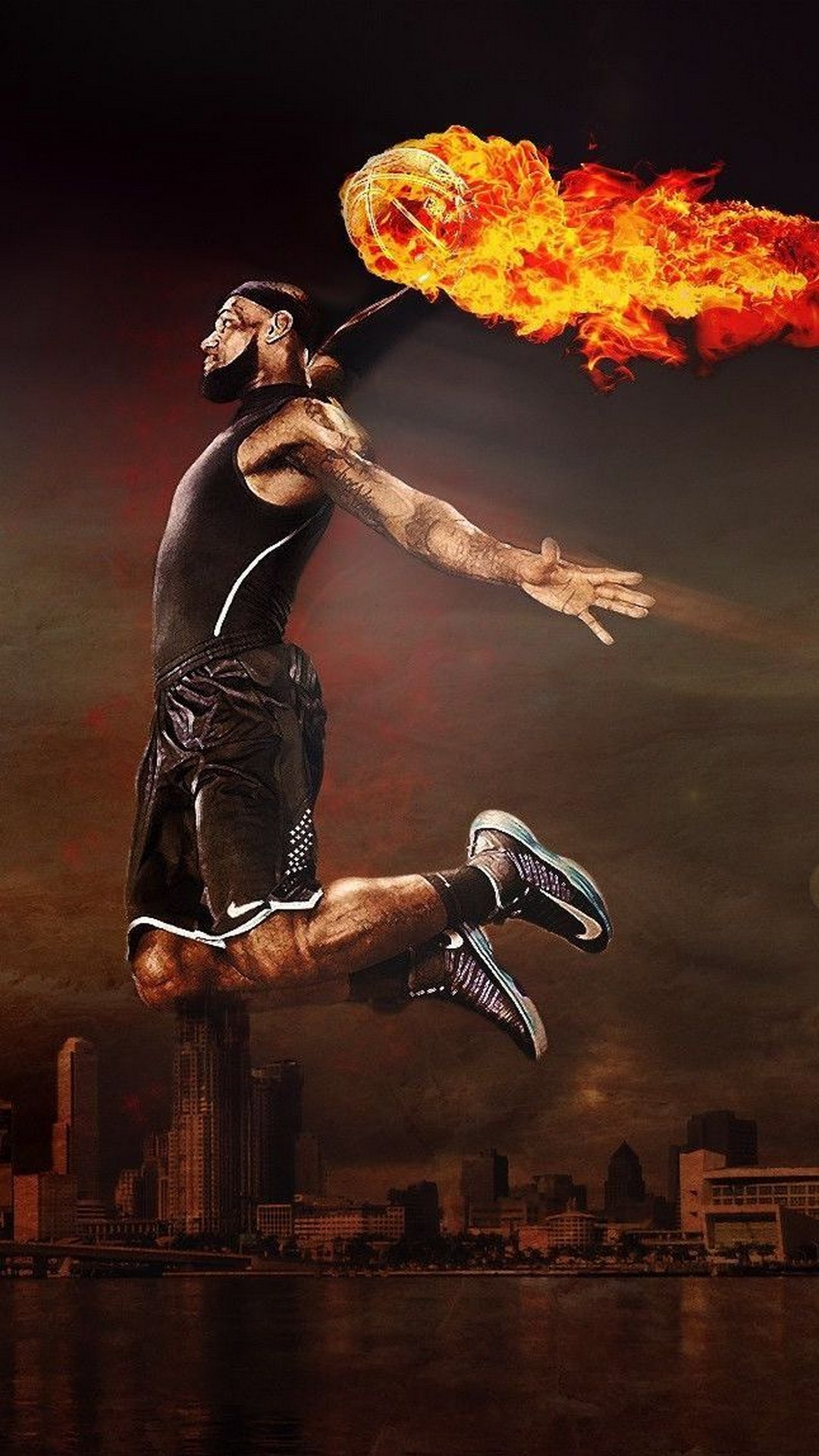 Lebron James Dunk Iphone Wallpaper Resolution - Dunk Wallpaper Iphone Lebron James - HD Wallpaper 