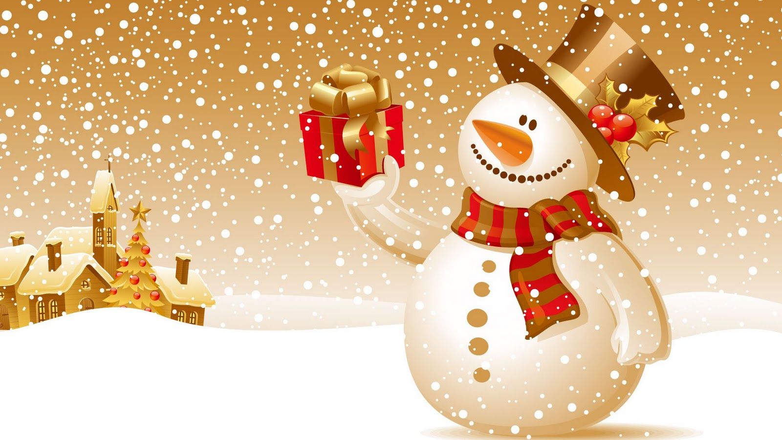 Christmas Snowman Desktop Backgrounds - HD Wallpaper 