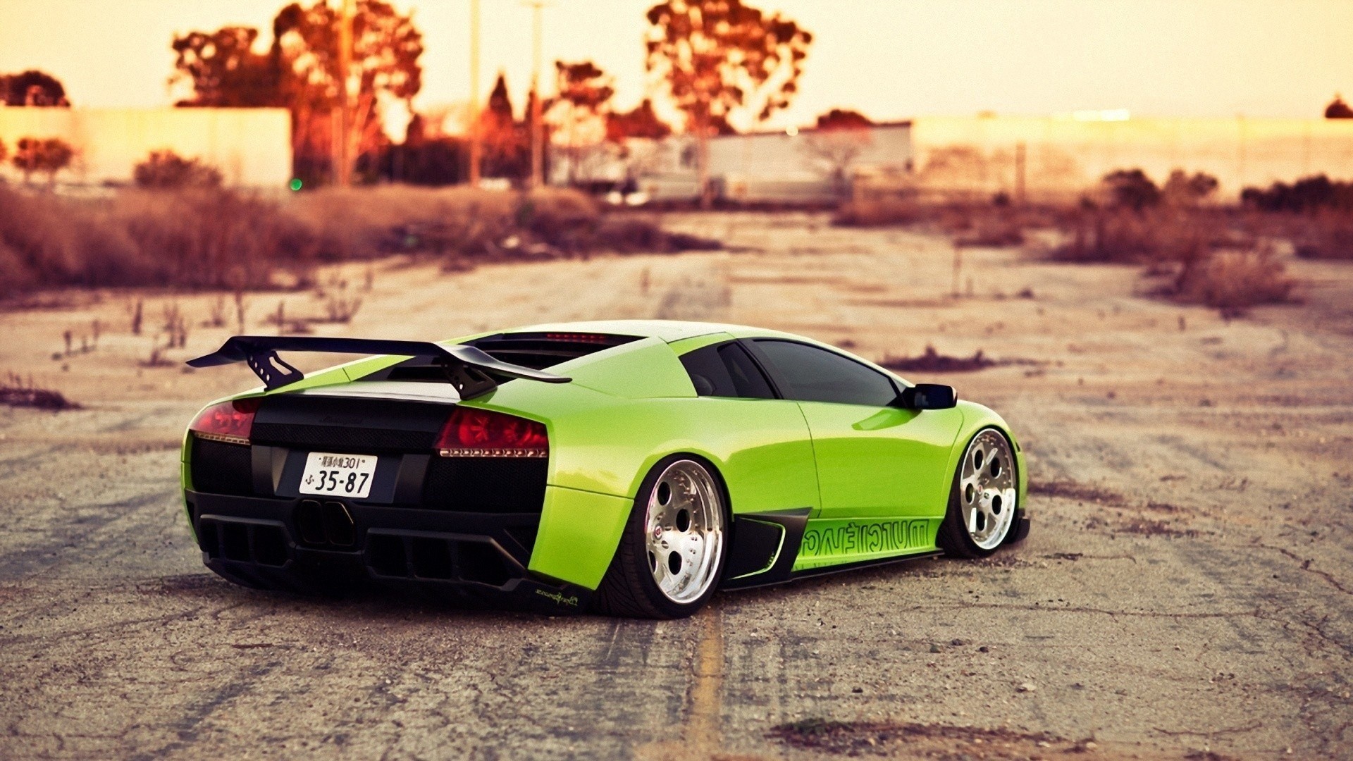 Green Lamborghini Murcielago 1080p Car Wallpaper - Hd Wallpapers Of Lamborghini 1080p For Computer - HD Wallpaper 